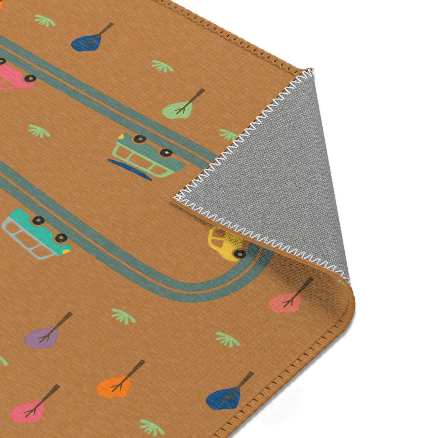 Whimsical Road Trip Area Rug | Fun Decor for Kids' Rooms, Living Spaces, Family Gatherings, Gift Idea for Wanderlust Lovers