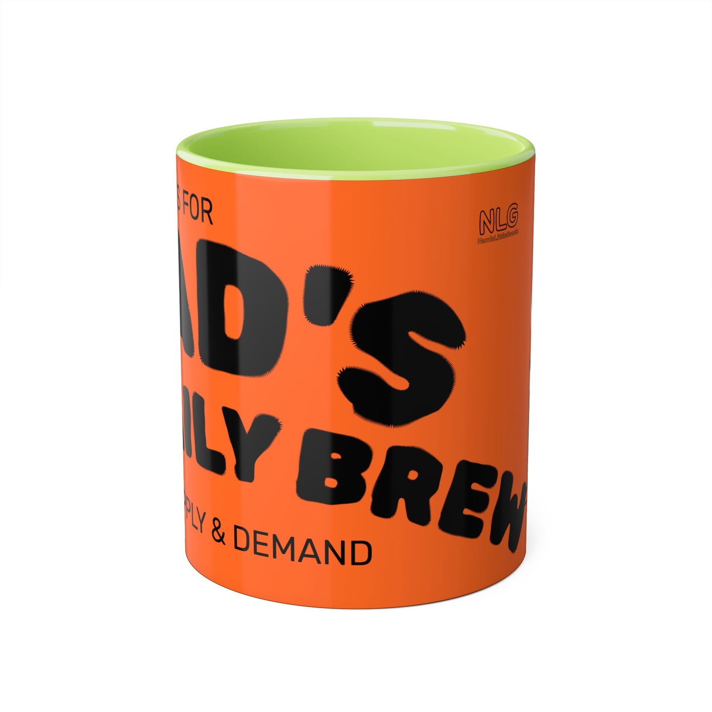 Personalized Dad's Daily Brew Mug, 11oz Accent Coffee Cup, Gift for Father's Day, Birthday, Family Gatherings, Functional Kitchen Decor