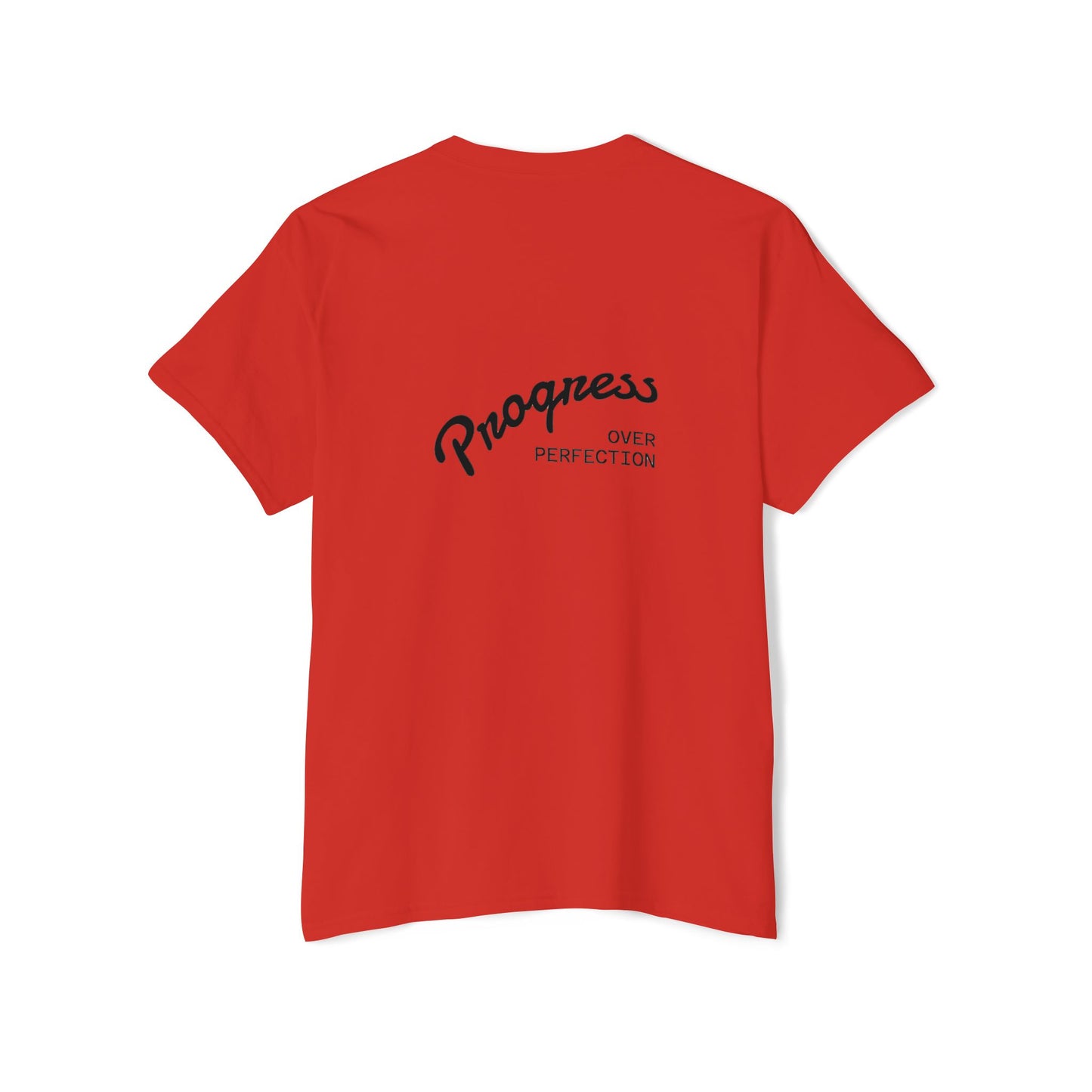 Progress Over Perfection Pocket Tee, Unisex Cotton Tee, Casual Daywear, Gift for Creatives, Motivational T-Shirt