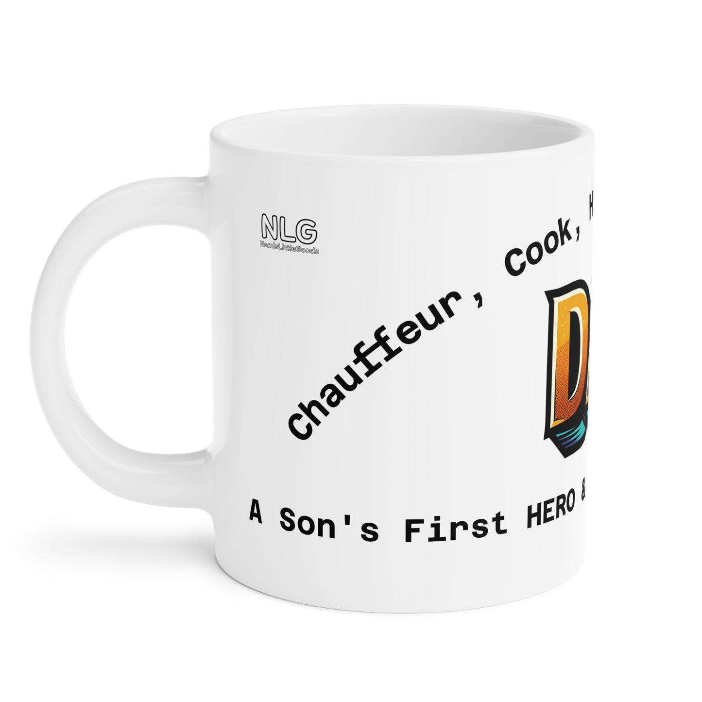 Dad Hero Ceramic Mug - Gift for Father's Day, Birthday, Coffee Lover, Customizable Mug, Funny Dad Gift, Unique Kitchen Decor