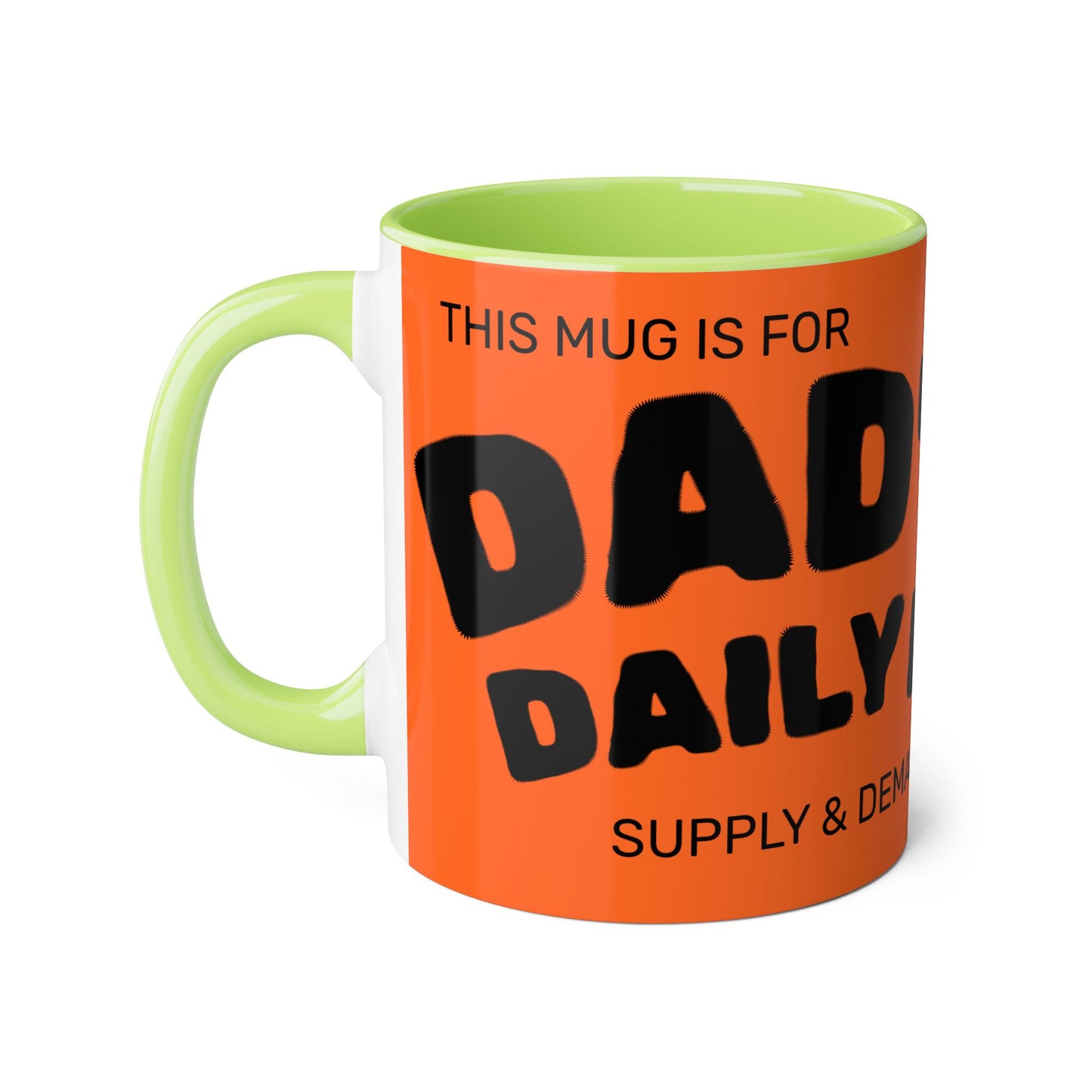 Personalized Dad's Daily Brew Mug, 11oz Accent Coffee Cup, Gift for Father's Day, Birthday, Family Gatherings, Functional Kitchen Decor