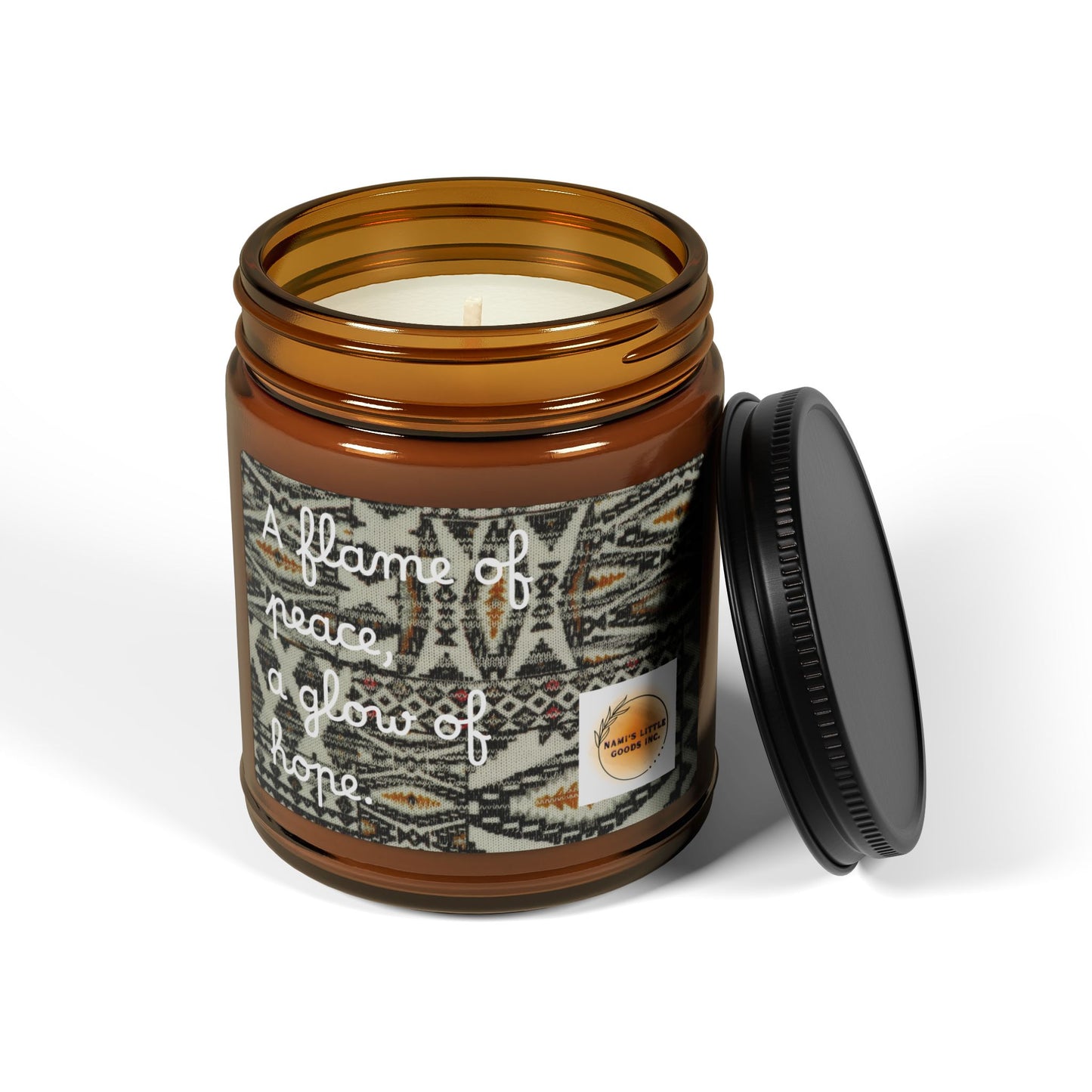 Cozy Bohemian Scented Candle - Relaxation, Home Decor, Gift for Her, Aromatherapy, Multi-Size Amber Jar