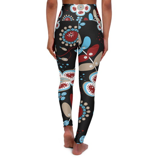 Bohemian High Waisted Yoga Leggings, Colorful Workout Tights, Activewear, Gym Apparel, Festival Clothing, Everyday Leggings