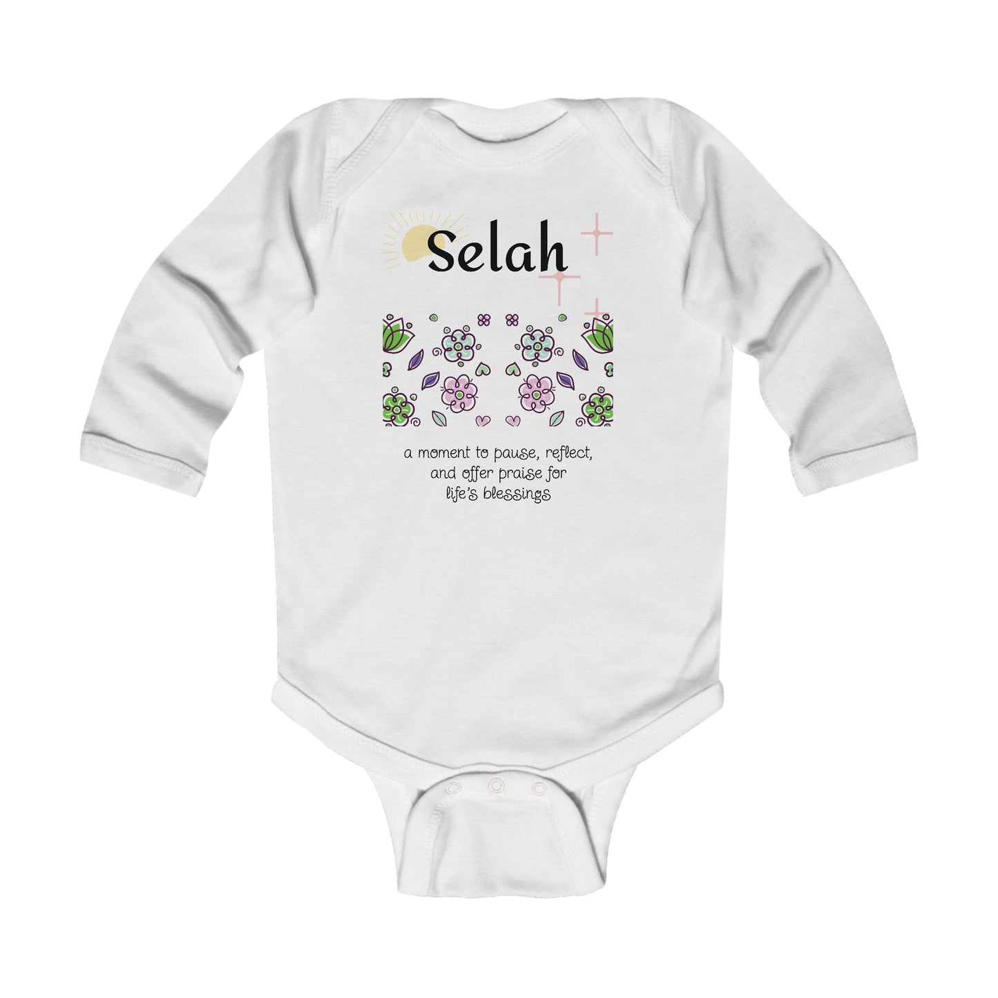 Selah Inspirational Infant Long Sleeve Bodysuit - Celebrate Life's Blessings