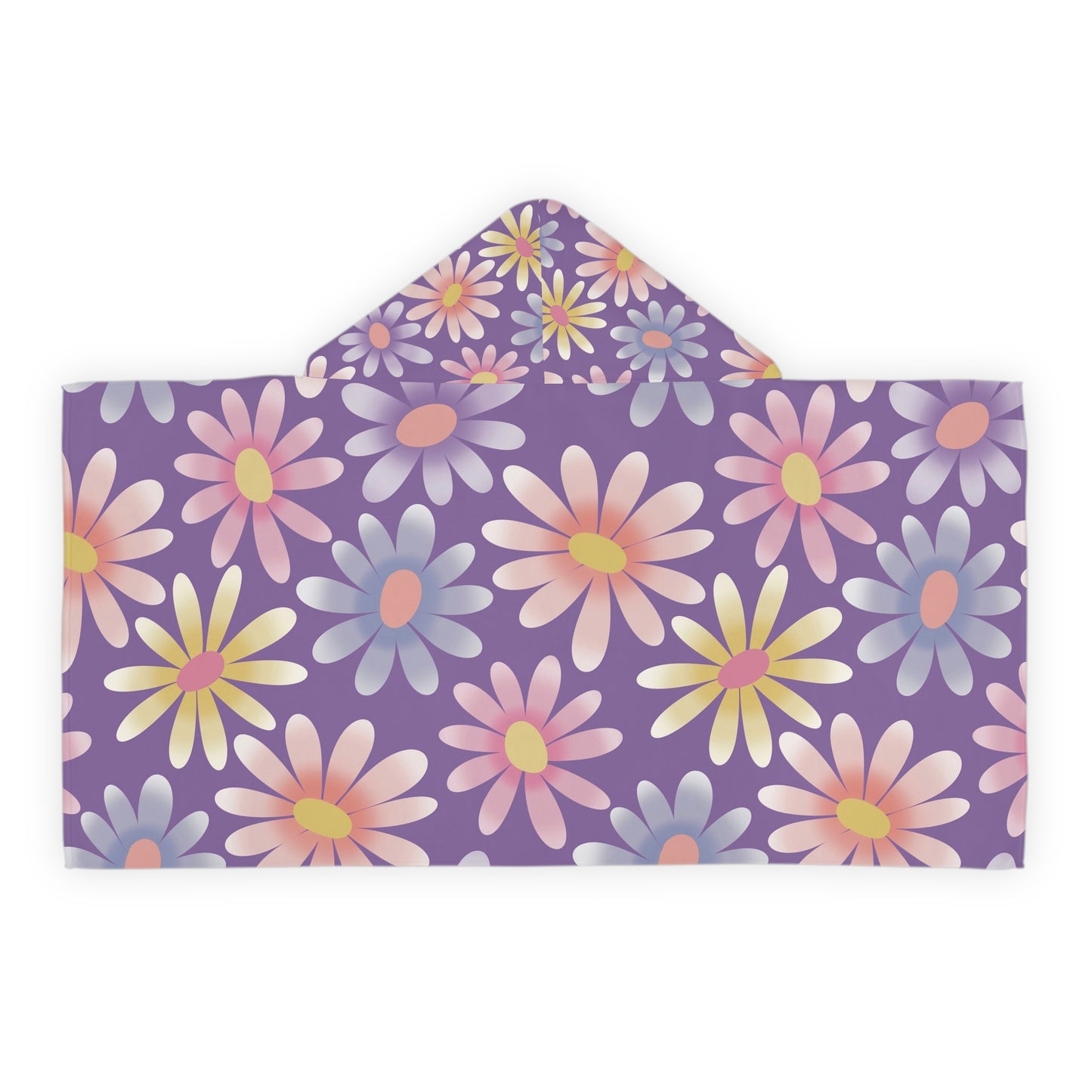 Youth Floral Hooded Towel, kids bath cover-up, beach towel, cute hooded towel, fun summer gift, toddler swim accessory