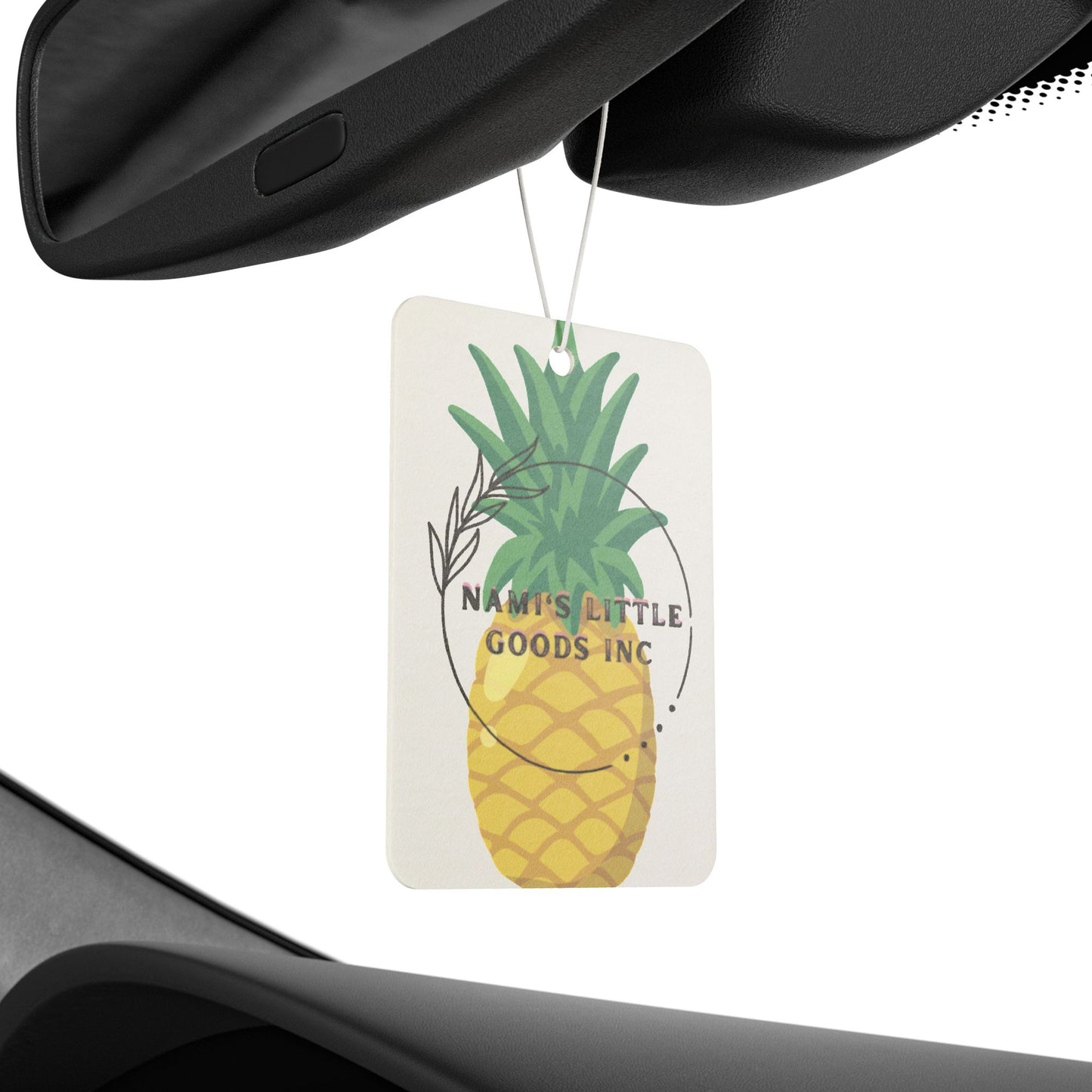 Pineapple Car Air Freshener, Tropical Aroma Car Charm, Cute Car Decor, Summertime Gift, Eco-Friendly Freshener