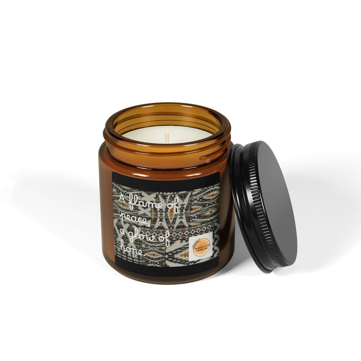 Cozy Bohemian Scented Candle - Relaxation, Home Decor, Gift for Her, Aromatherapy, Multi-Size Amber Jar