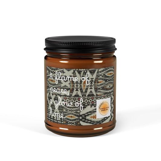 Cozy Bohemian Scented Candle - Relaxation, Home Decor, Gift for Her, Aromatherapy, Multi-Size Amber Jar