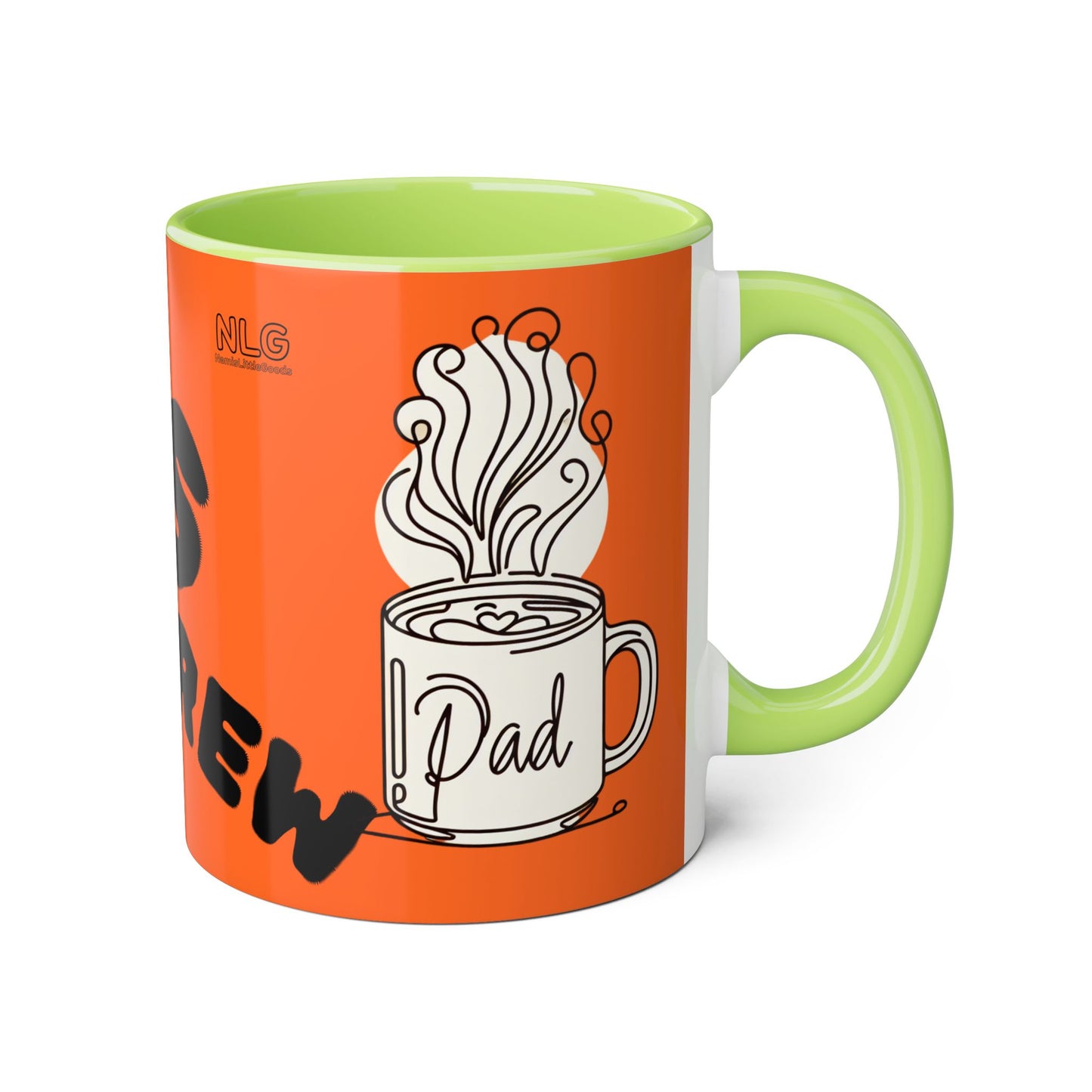 Personalized Dad's Daily Brew Mug, 11oz Accent Coffee Cup, Gift for Father's Day, Birthday, Family Gatherings, Functional Kitchen Decor