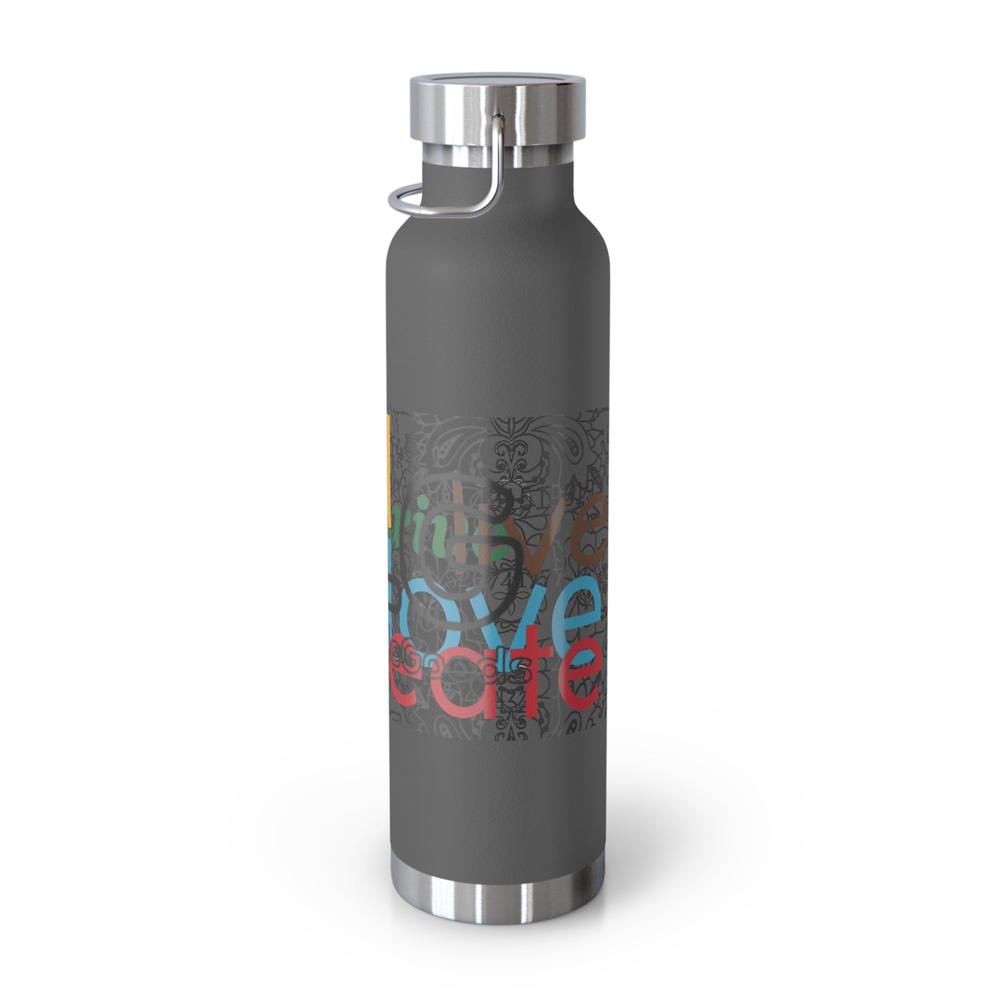 Colorful Insulated Water Bottle with Motivational Quotes, Travel Mug, Eco-Friendly, Gift for Fitness Enthusiasts, Hydration Companion