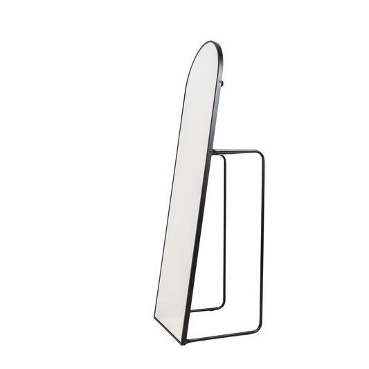 Mirror - Pass Mirror+Clothrack - Metal - Black - 45x43x150cm