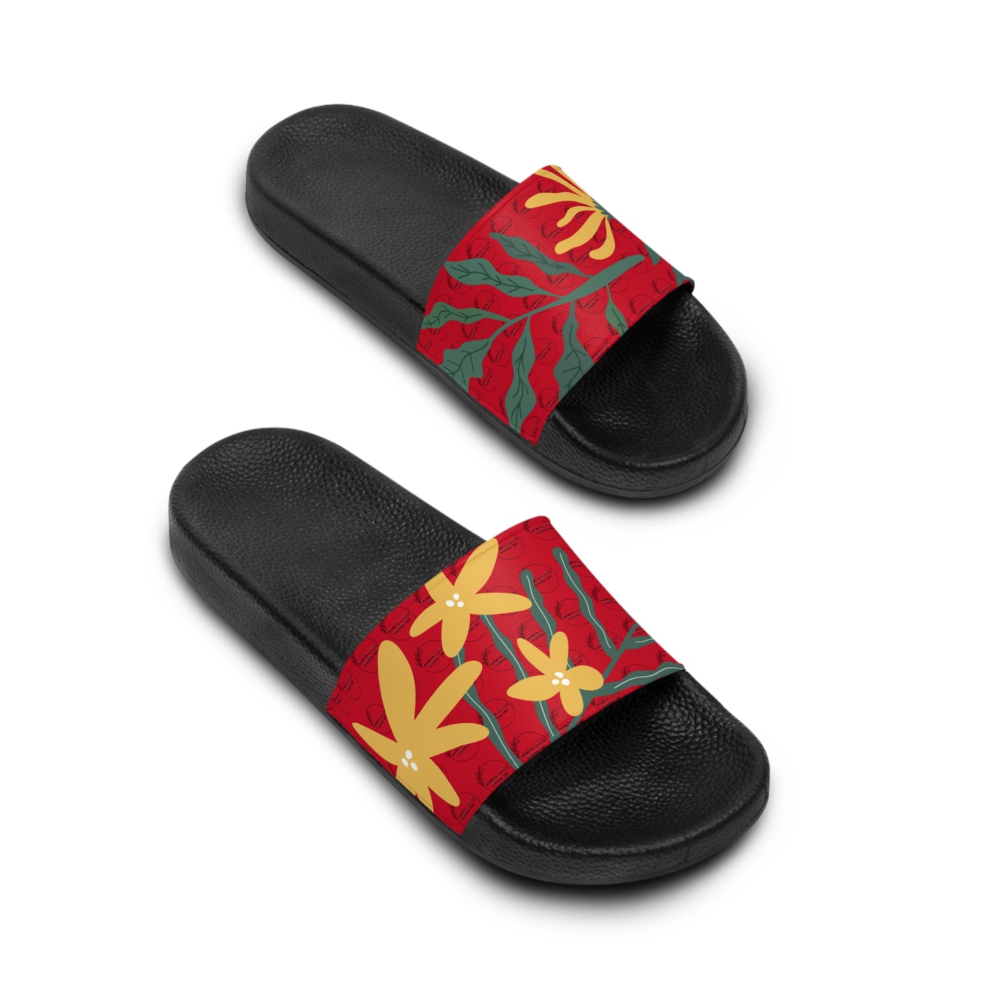 Tropical Floral Slide Sandals for Women | Summer Footwear, Vacation Slides, Beach Ready Sandals, Trendy Women's Footwear, Gift for Her