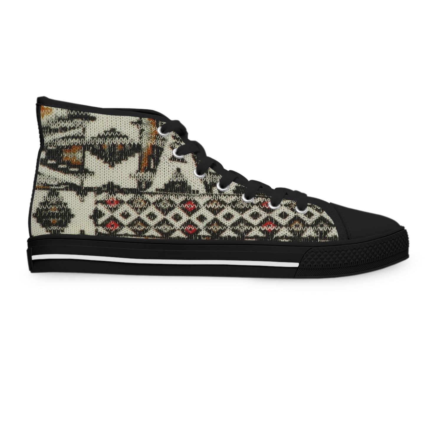Bohemian Women's High Top Sneakers, Stylish Canvas Shoes, Trendy Footwear, Festival Ready Sneakers, Unique Fashion Sneakers, Gift for Her