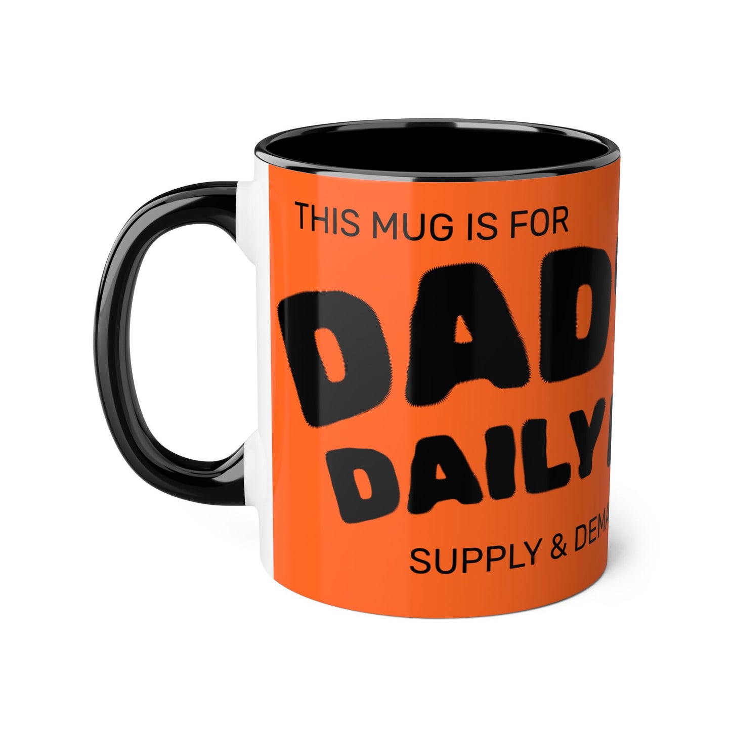 Personalized Dad's Daily Brew Mug, 11oz Accent Coffee Cup, Gift for Father's Day, Birthday, Family Gatherings, Functional Kitchen Decor