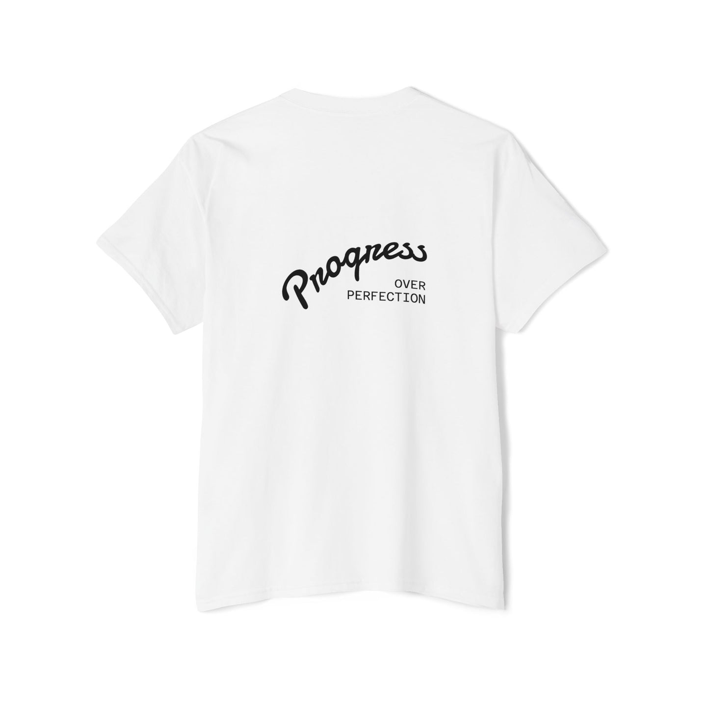 Progress Over Perfection Pocket Tee, Unisex Cotton Tee, Casual Daywear, Gift for Creatives, Motivational T-Shirt