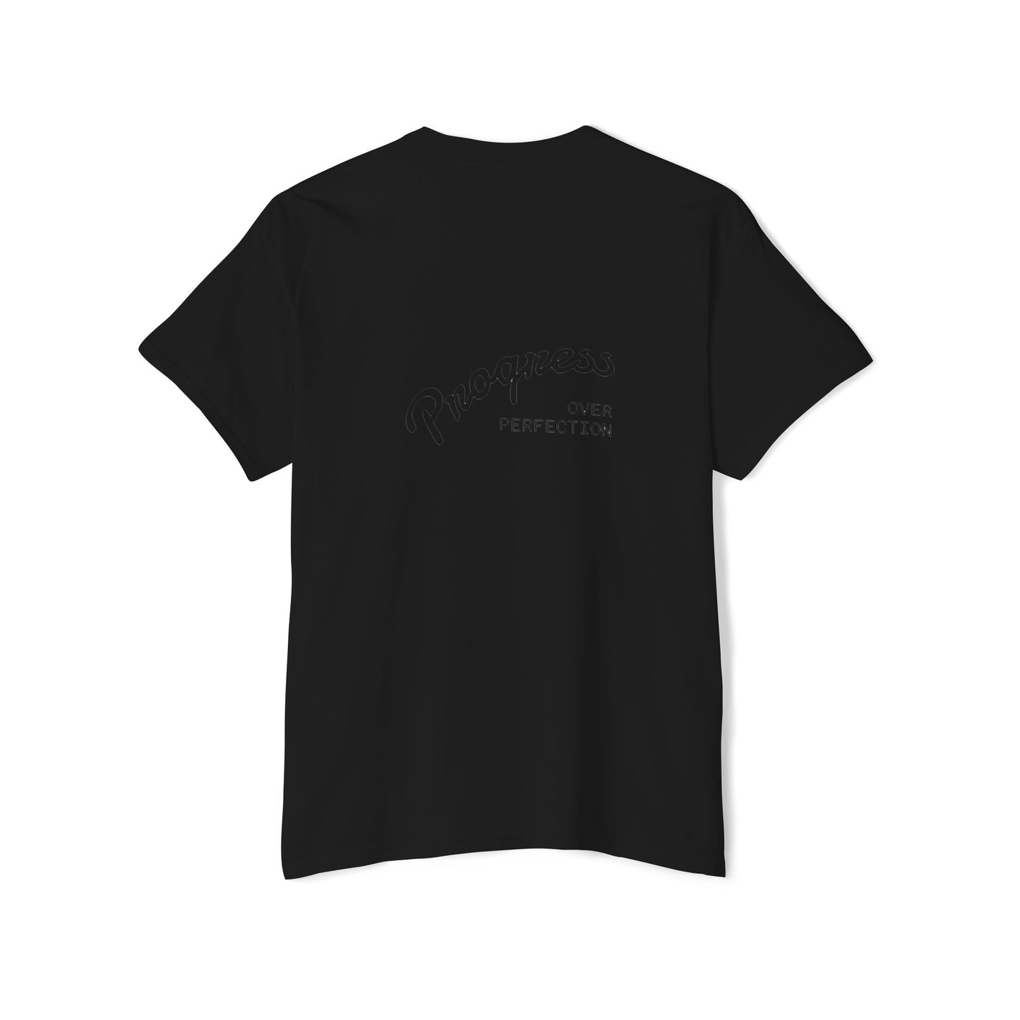 Progress Over Perfection Pocket Tee, Unisex Cotton Tee, Casual Daywear, Gift for Creatives, Motivational T-Shirt