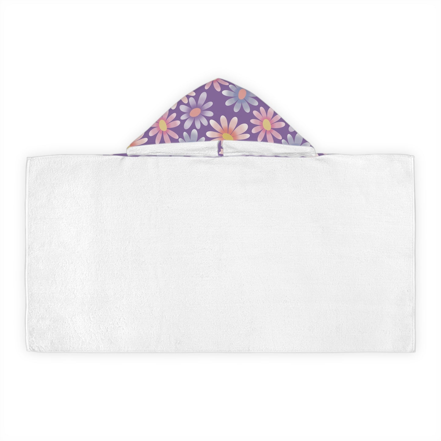 Youth Floral Hooded Towel, kids bath cover-up, beach towel, cute hooded towel, fun summer gift, toddler swim accessory