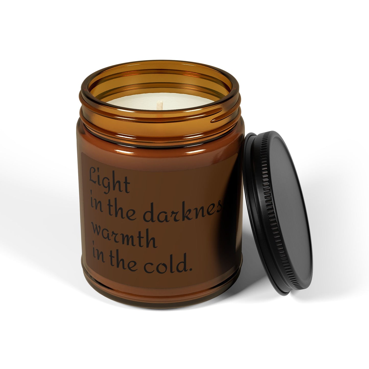 Cozy Scented Candle - Light in the Darkness, Warmth in the Cold | Aromatherapy, Relaxation, Home Decor, Gift for Her, Self-Care
