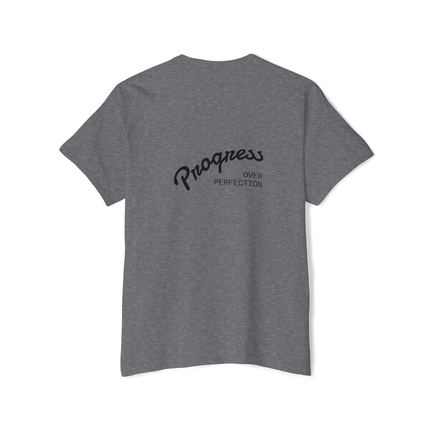 Progress Over Perfection Pocket Tee, Unisex Cotton Tee, Casual Daywear, Gift for Creatives, Motivational T-Shirt