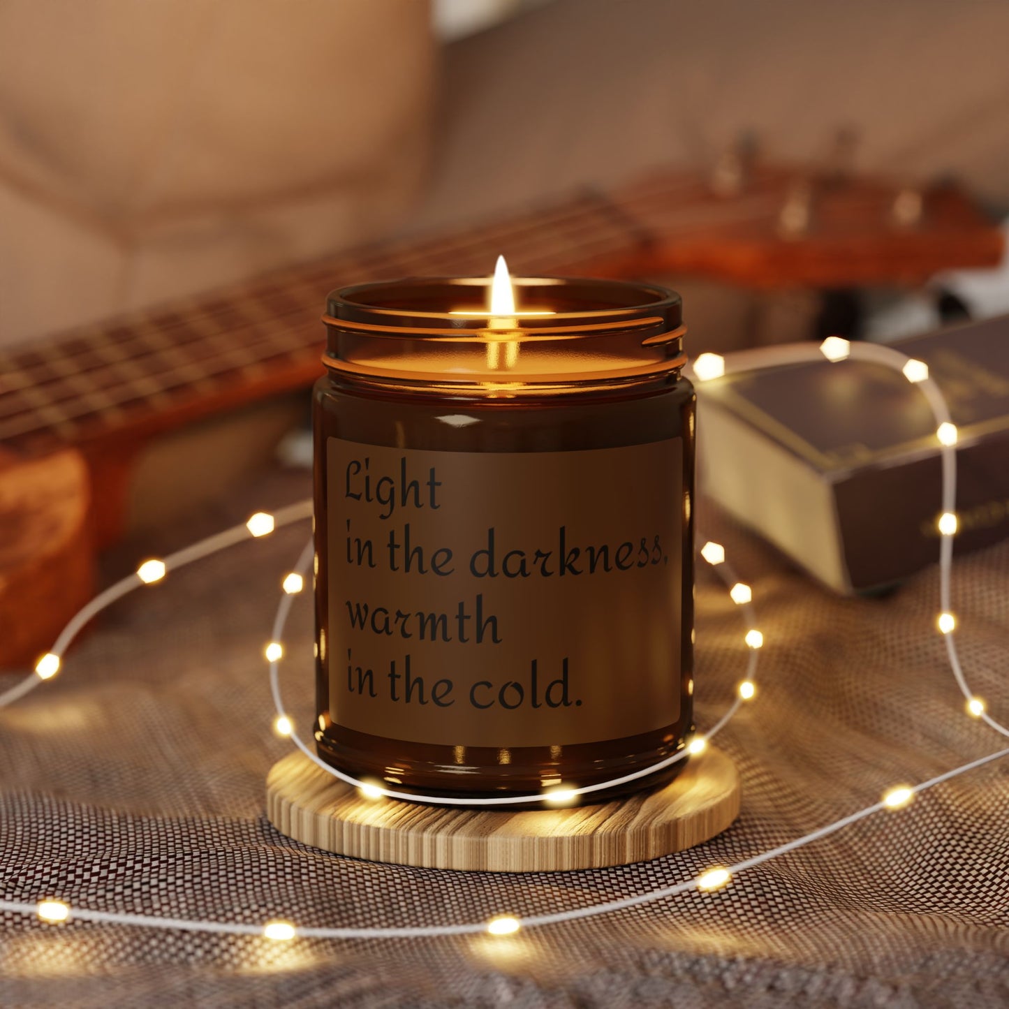 Cozy Scented Candle - Light in the Darkness, Warmth in the Cold | Aromatherapy, Relaxation, Home Decor, Gift for Her, Self-Care