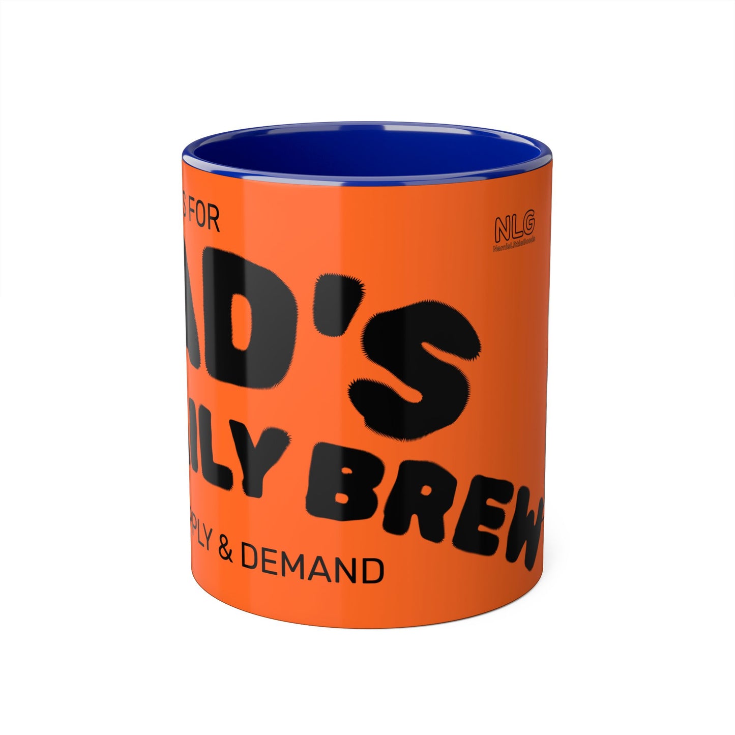 Personalized Dad's Daily Brew Mug, 11oz Accent Coffee Cup, Gift for Father's Day, Birthday, Family Gatherings, Functional Kitchen Decor