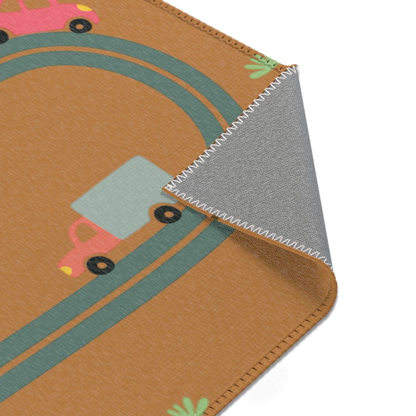 Whimsical Road Trip Area Rug | Fun Decor for Kids' Rooms, Living Spaces, Family Gatherings, Gift Idea for Wanderlust Lovers