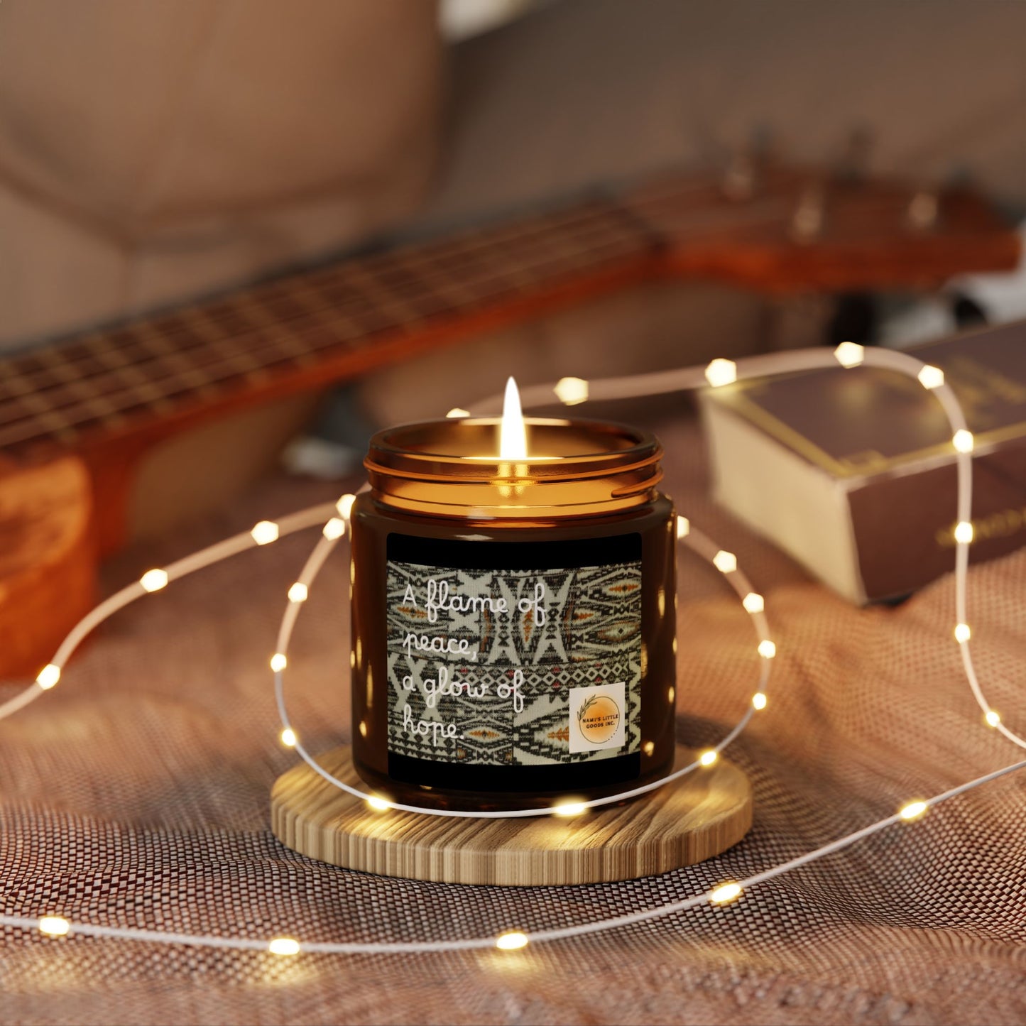 Cozy Bohemian Scented Candle - Relaxation, Home Decor, Gift for Her, Aromatherapy, Multi-Size Amber Jar