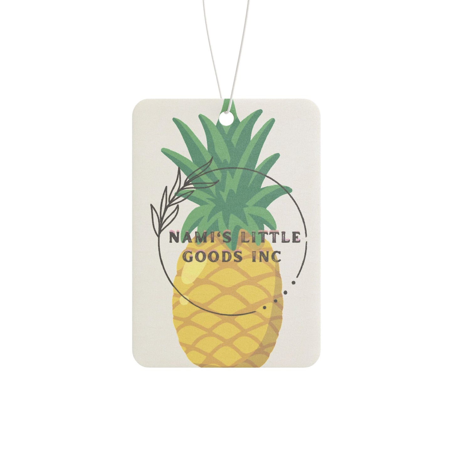 Pineapple Car Air Freshener, Tropical Aroma Car Charm, Cute Car Decor, Summertime Gift, Eco-Friendly Freshener