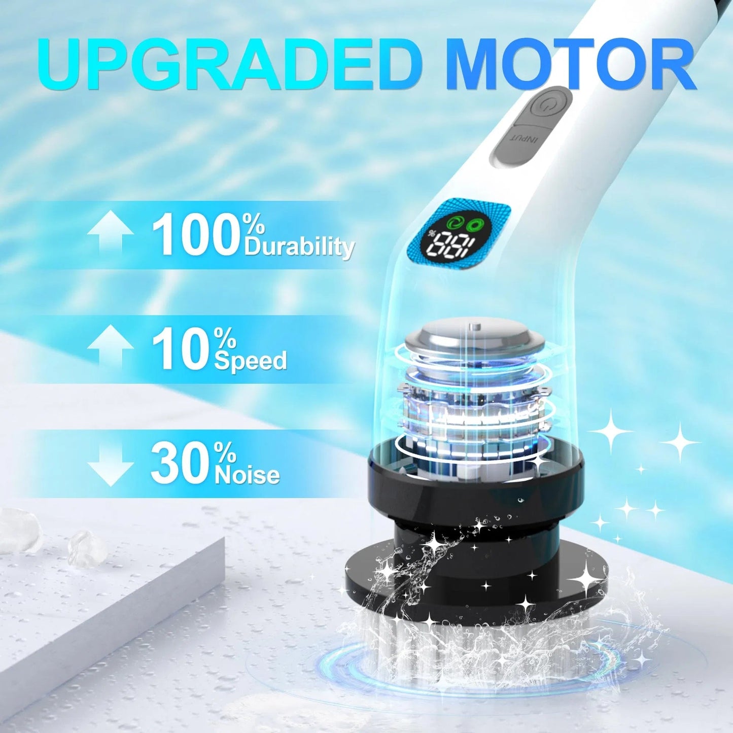 Electric Spin Scrubber For Cleaning - Bathroom Floor Shower Scrubber