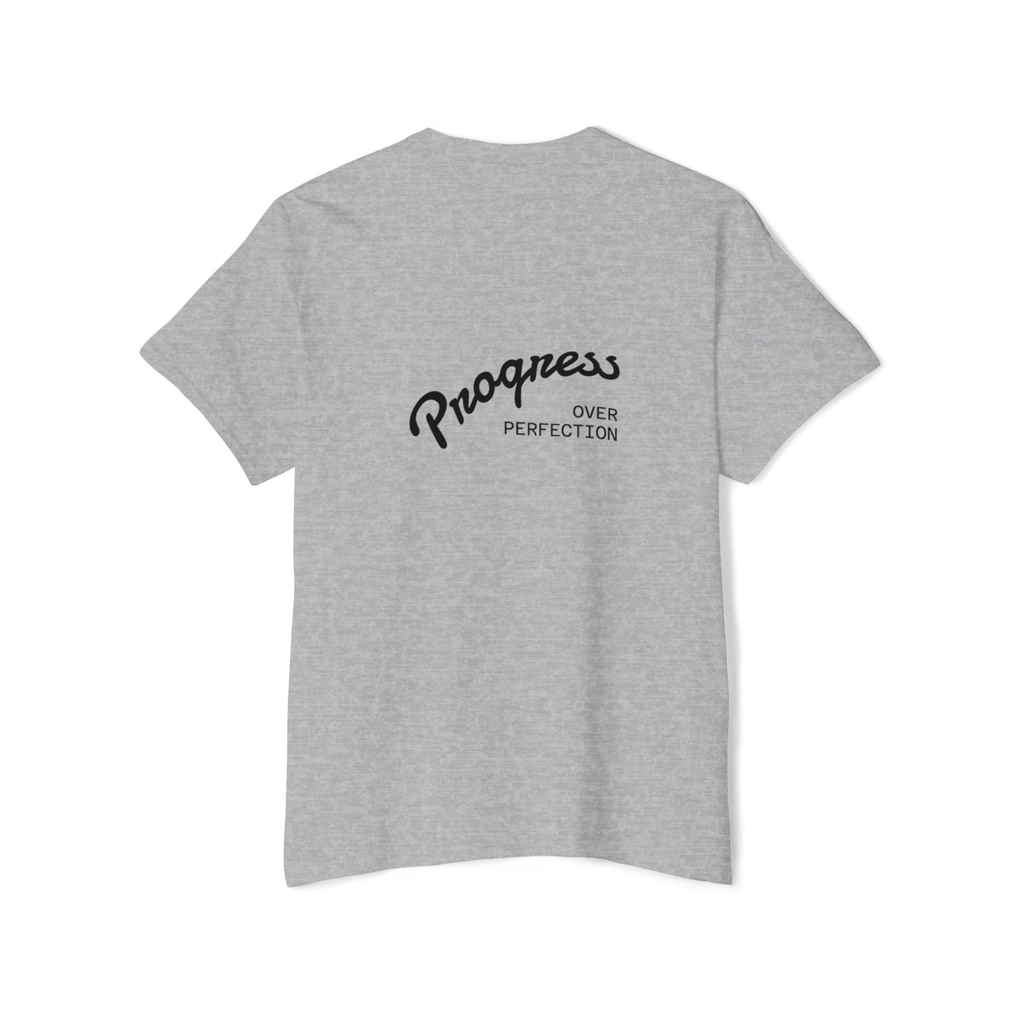 Progress Over Perfection Pocket Tee, Unisex Cotton Tee, Casual Daywear, Gift for Creatives, Motivational T-Shirt
