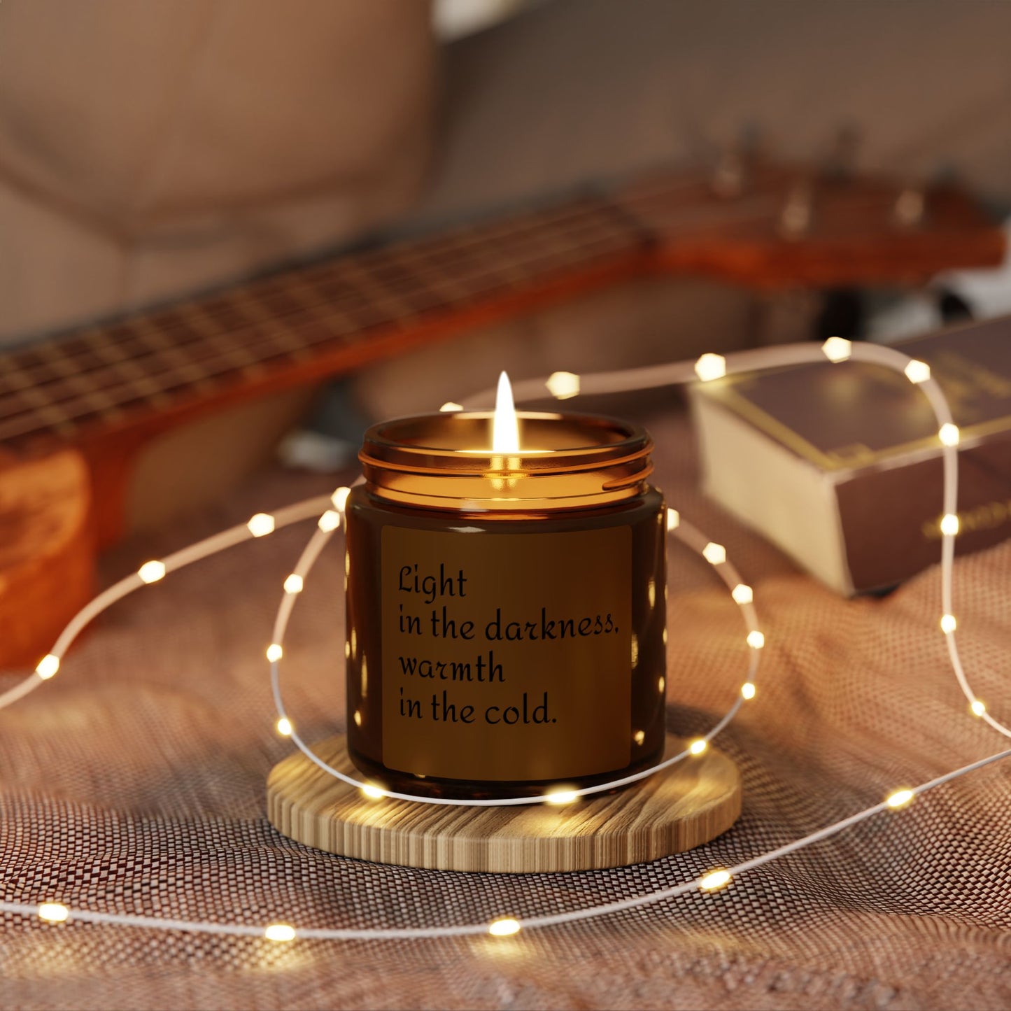 Cozy Scented Candle - Light in the Darkness, Warmth in the Cold | Aromatherapy, Relaxation, Home Decor, Gift for Her, Self-Care