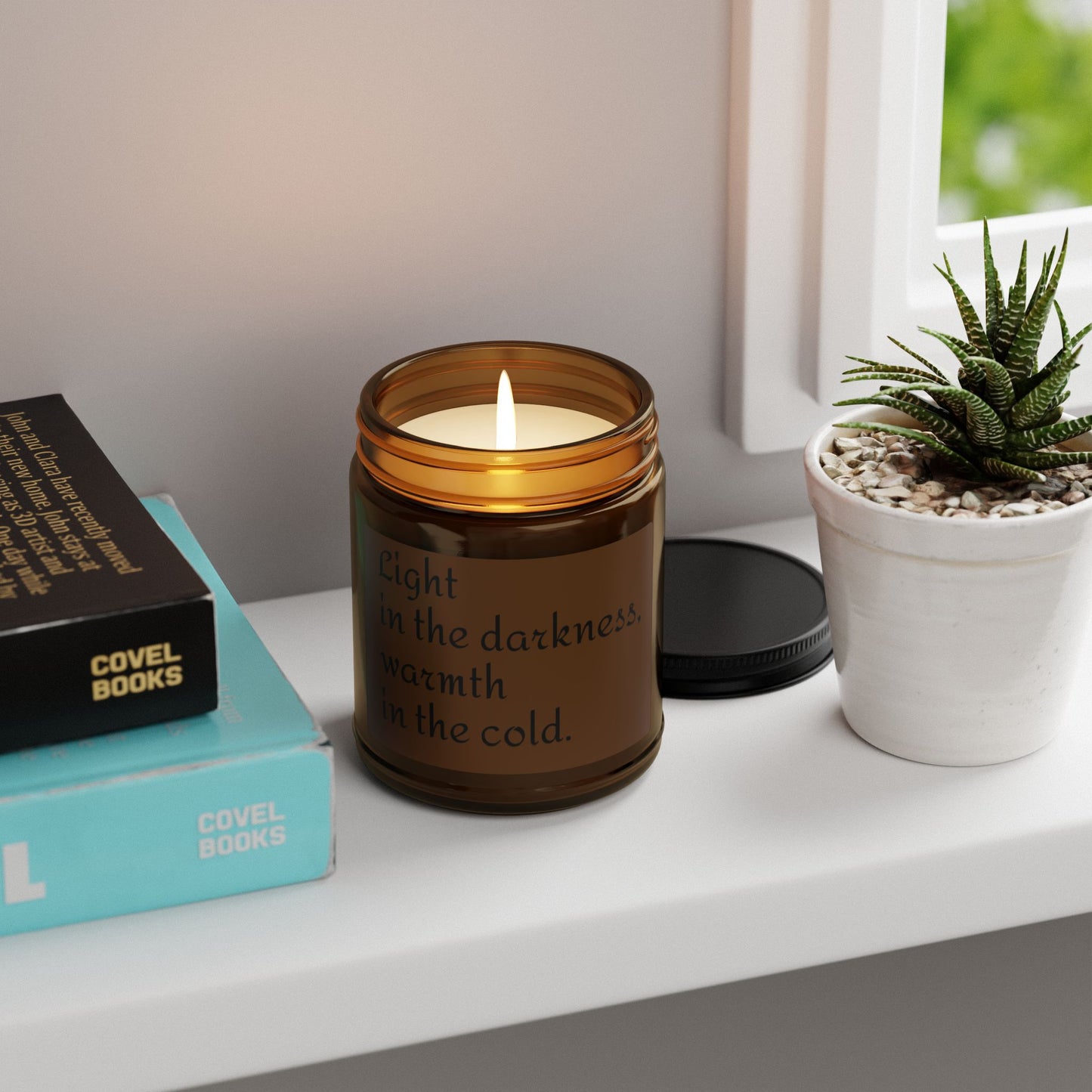 Cozy Scented Candle - Light in the Darkness, Warmth in the Cold | Aromatherapy, Relaxation, Home Decor, Gift for Her, Self-Care