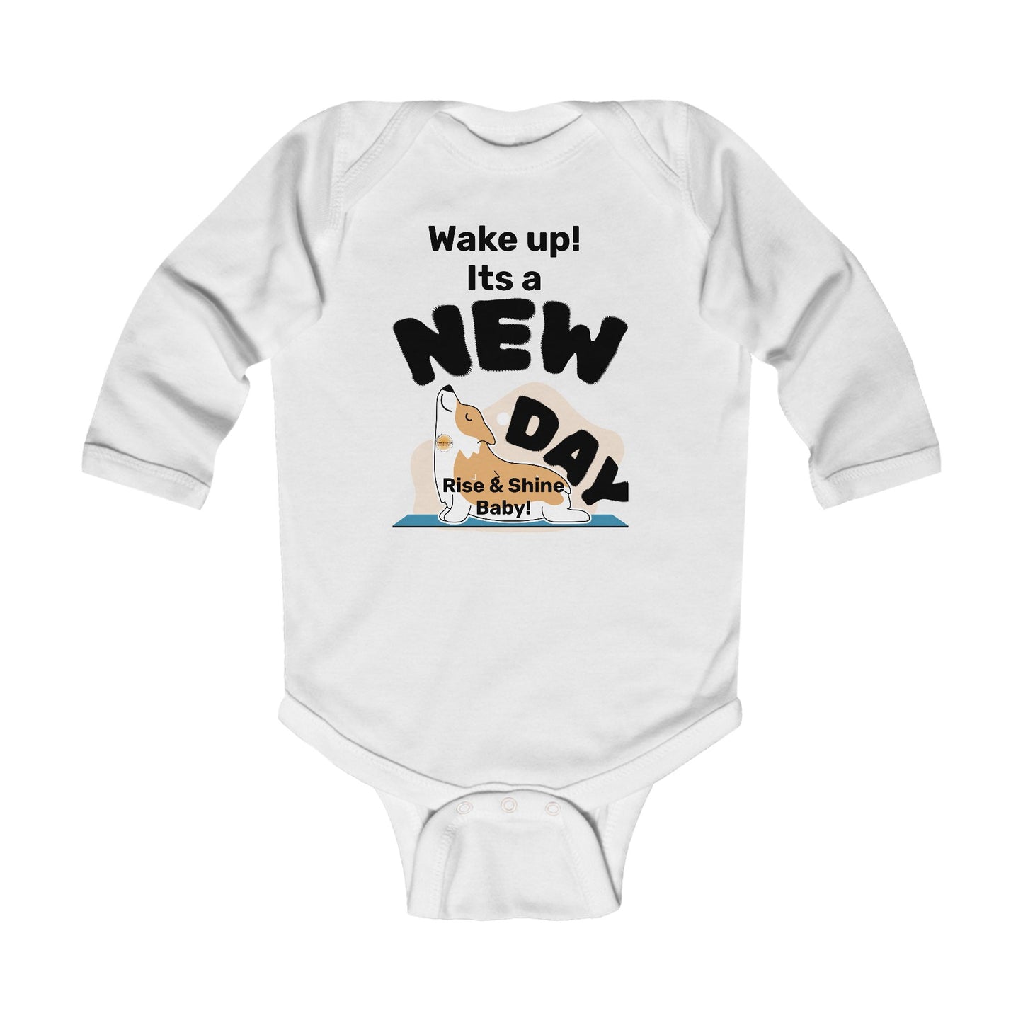 Infant Long Sleeve Bodysuit - "Wake Up! It’s a New Day!" Baby Apparel, Cute Baby Gift, Infant Sleepwear, Newborn Clothing, Baby Shower Gift