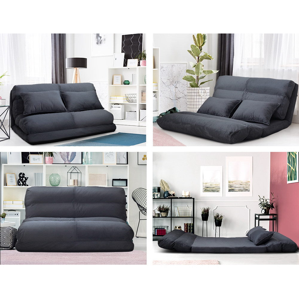 Artiss Lounge Sofa Bed Floor Recliner Chaise Chair Folding Adjustable