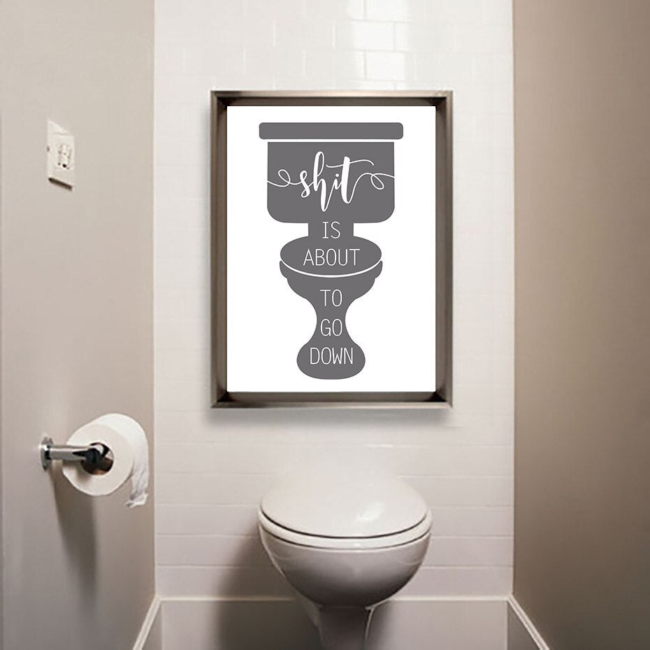 Funny Bathroom Quotes Modern Wall Posters