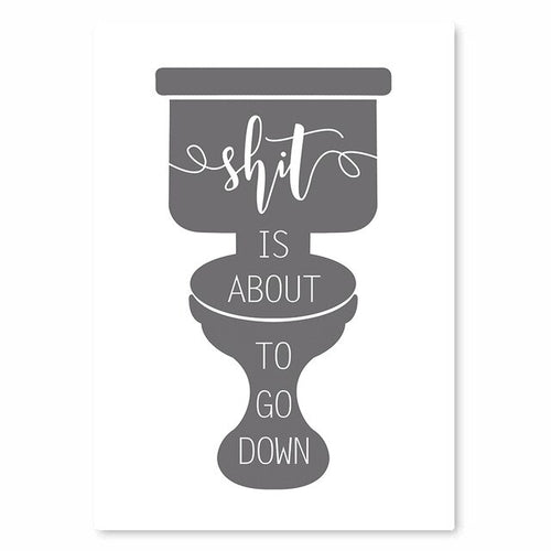 Funny Bathroom Quotes Modern Wall Posters