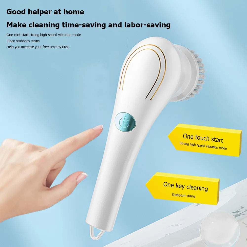 5-in-1Multifunctional Electric Cleaning Brush usb charging Bathroom