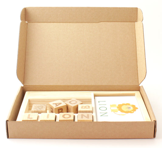 Wooden English Word Learning Cardboard Toys Games Educational