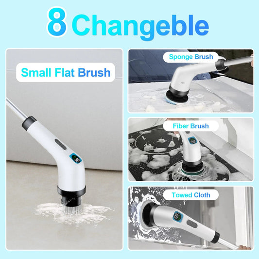Electric Spin Scrubber For Cleaning - Bathroom Floor Shower Scrubber
