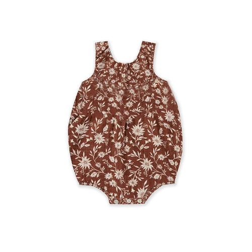 Summer Arrival Baby Unisex Floral Pattern Strap Onesies Bodysuits