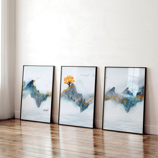 Wall decor for home office | set of 3 wall art