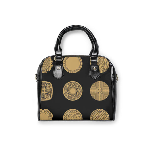Chic Gold Patterned Shoulder Handbag | Stylish Everyday Tote, Fashion Accessory, Gift for Women, Trendy Handbag for All Occasions, [...]