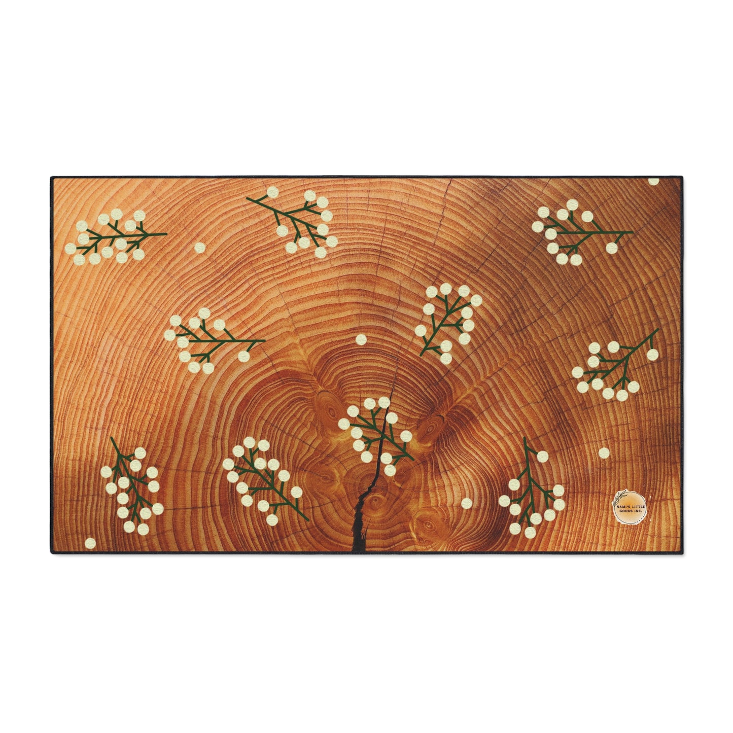 Rustic Floral Heavy Duty Floor Mat - Home Decor, Kitchen Mat, Indoor Welcome Mat, Merry Christmas, Farmhouse Style