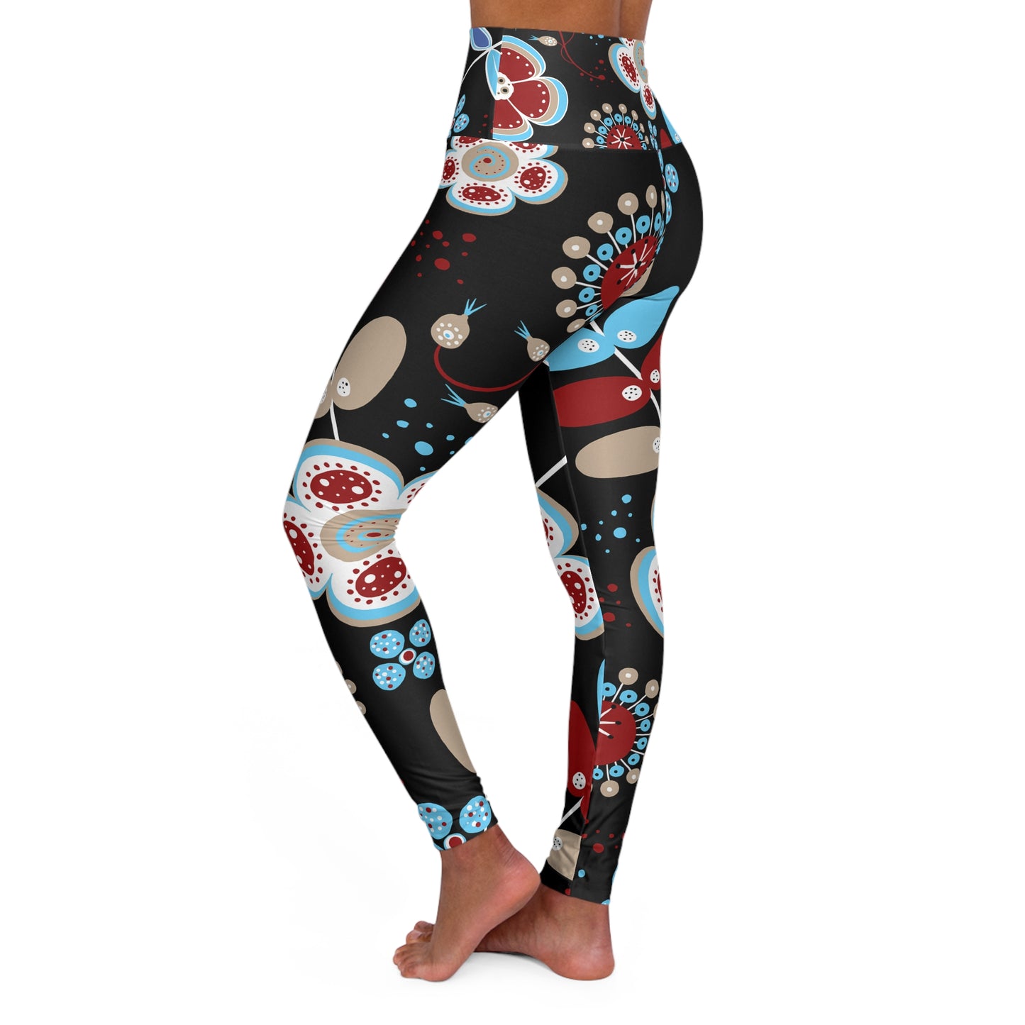 Bohemian High Waisted Yoga Leggings, Colorful Workout Tights, Activewear, Gym Apparel, Festival Clothing, Everyday Leggings