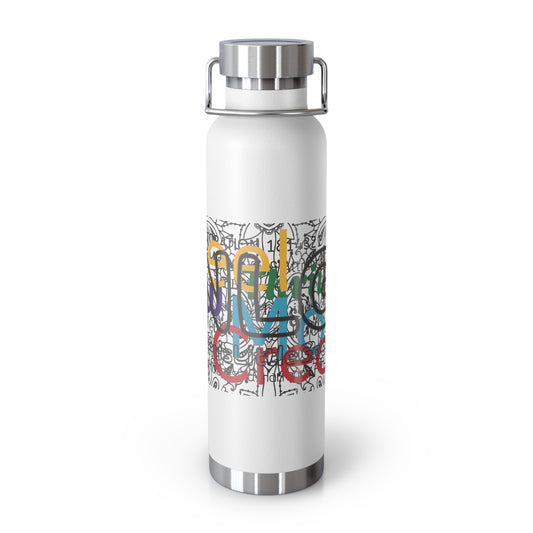 Colorful Insulated Water Bottle with Motivational Quotes, Travel Mug, Eco-Friendly, Gift for Fitness Enthusiasts, Hydration Companion