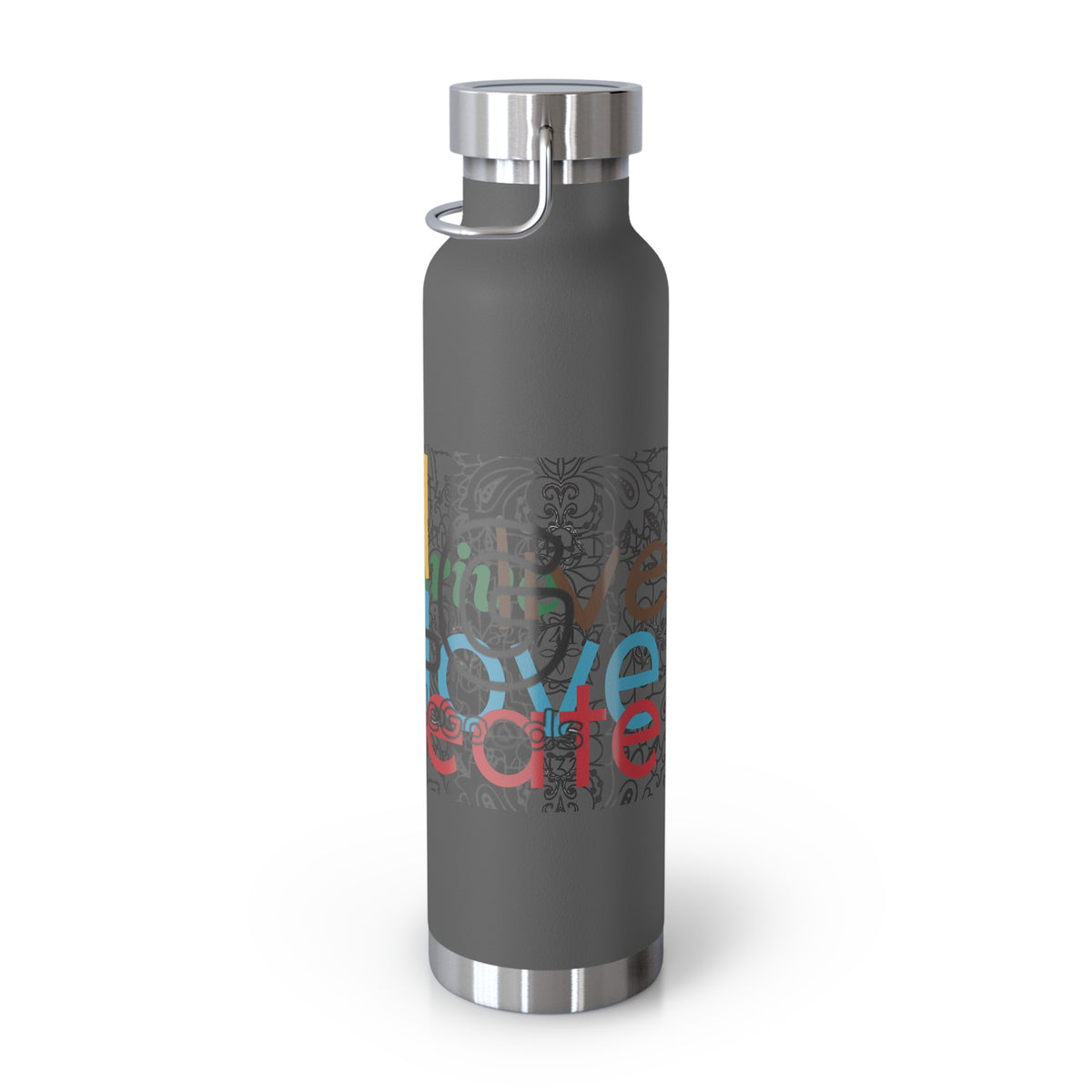Colorful Insulated Water Bottle with Motivational Quotes, Travel Mug, Eco-Friendly, Gift for Fitness Enthusiasts, Hydration Companion