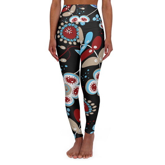 Bohemian High Waisted Yoga Leggings, Colorful Workout Tights, Activewear, Gym Apparel, Festival Clothing, Everyday Leggings
