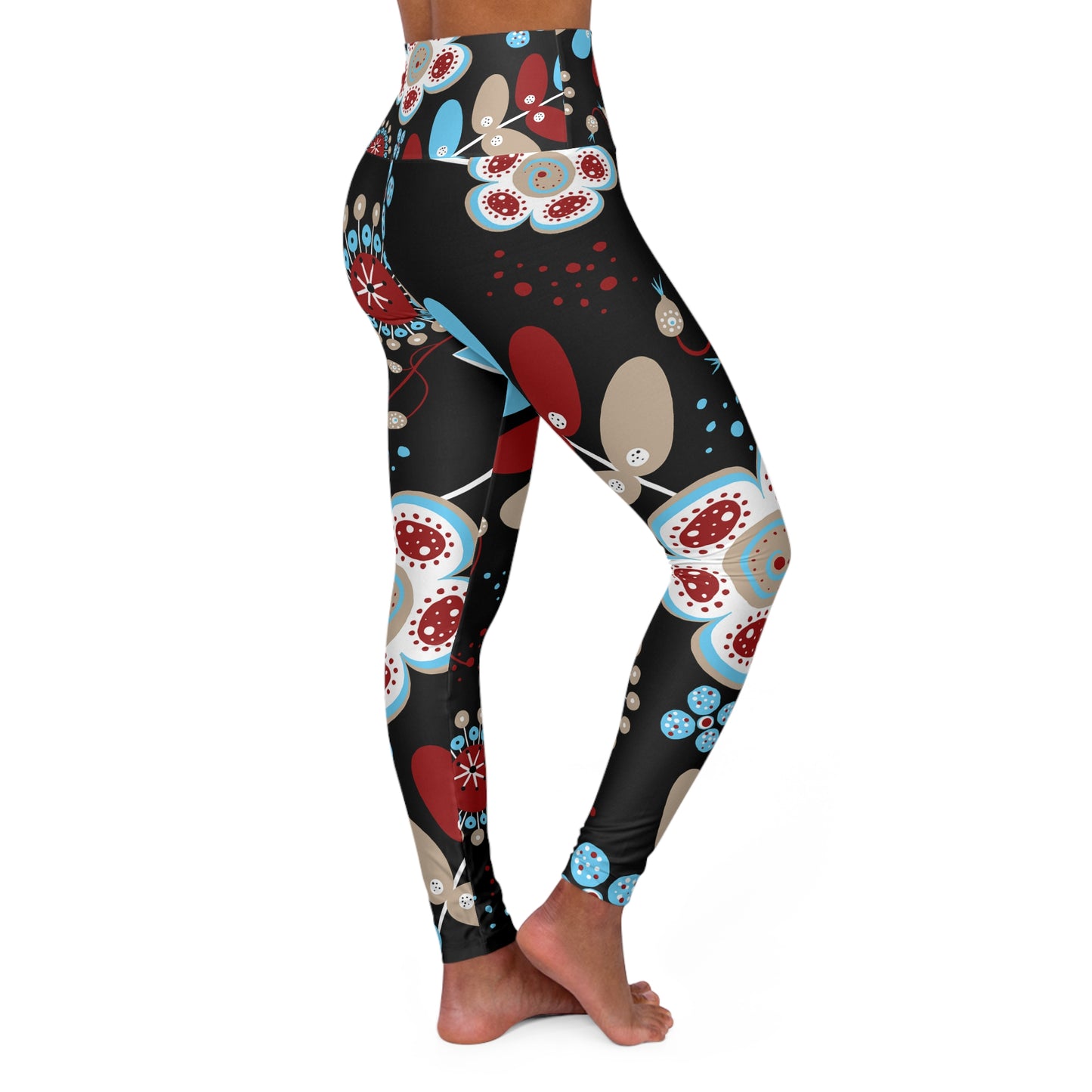 Bohemian High Waisted Yoga Leggings, Colorful Workout Tights, Activewear, Gym Apparel, Festival Clothing, Everyday Leggings