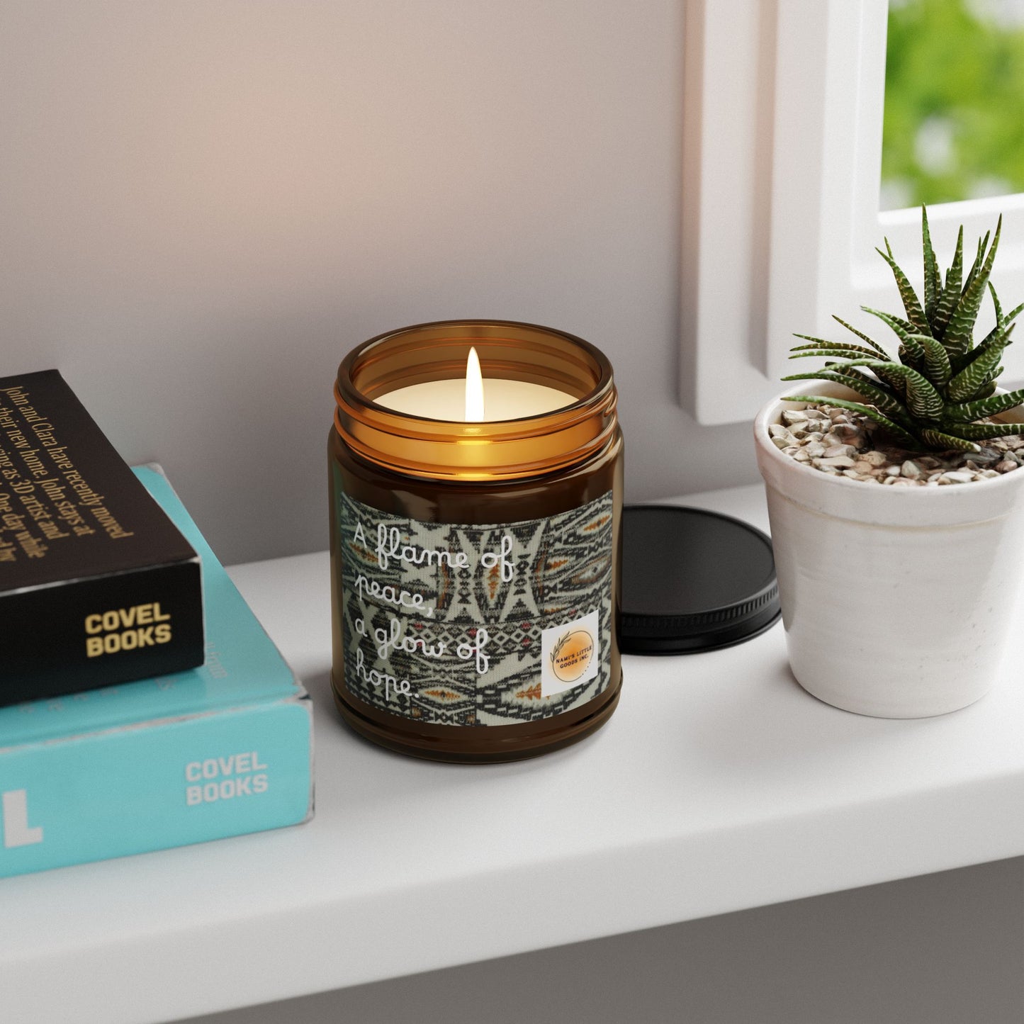 Cozy Bohemian Scented Candle - Relaxation, Home Decor, Gift for Her, Aromatherapy, Multi-Size Amber Jar