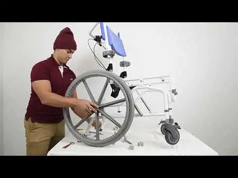 18" EZee Life Tilting Rehab Shower Commode with Aluminum Frame - HL190 for Comfort and Safety